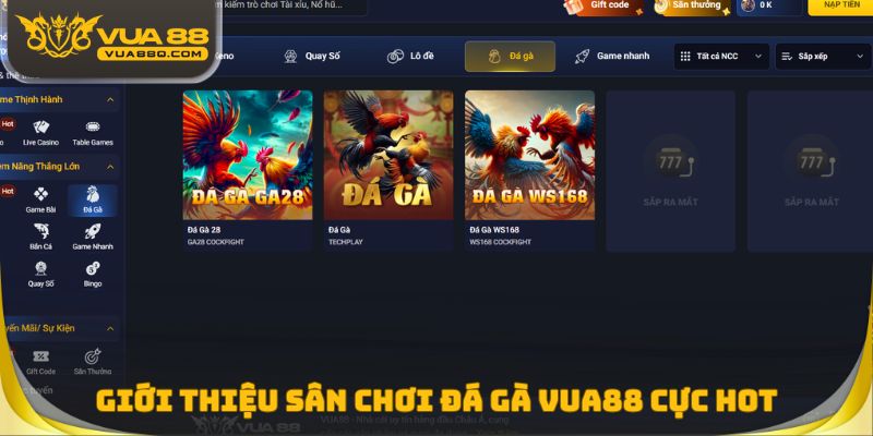 Giới thiệu sân chơi Đá gà Vua88 cực hot